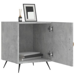 Berkfield Bedside Cabinets 2 Pcs Concrete Grey 40X40X50 Cm Engineered Wood - thumbnail 3
