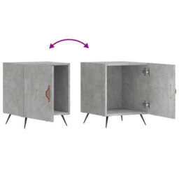 Berkfield Bedside Cabinets 2 Pcs Concrete Grey 40X40X50 Cm Engineered Wood - thumbnail 9