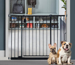 Bettacare Extra Wide Hallway Dog Gate, 109Cm - 115Cm, Black, Pressure Fit Pet Gate, Puppy Safety Barrier - thumbnail 2