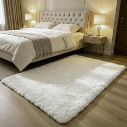 Luxury Fluffy Soft Shaggy Rug - Large Pink 120X160Cm, Anti-Slip & Washable For Bedroom, Living Room & Nursery - thumbnail 6