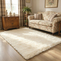 Luxury Fluffy Soft Shaggy Rug - Large Pink 120X160Cm, Anti-Slip & Washable For Bedroom, Living Room & Nursery - thumbnail 2