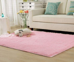 Luxury Fluffy Soft Shaggy Rug - Large Pink 120X160Cm, Anti-Slip & Washable For Bedroom, Living Room & Nursery