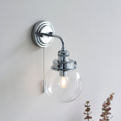 Anson Lighting Maine Bathroom Wall Light Finished In Chrome Plate - image 1
