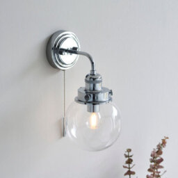 Anson Lighting Maine Bathroom Wall Light Finished In Chrome Plate - thumbnail 1