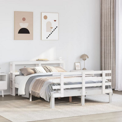Walplus Bed Frame With Headboard Without Mattress White 120X200 Cm - image 1