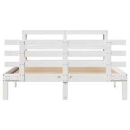 Walplus Bed Frame With Headboard Without Mattress White 120X200 Cm - thumbnail 4