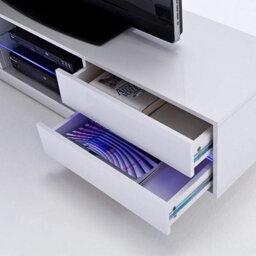 Furniture in Fashion Sienna High Gloss Tv Stand In White With Multi Led Lighting - thumbnail 6