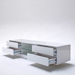Furniture in Fashion Sienna High Gloss Tv Stand In White With Multi Led Lighting - thumbnail 5