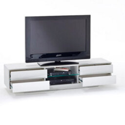 Furniture in Fashion Sienna High Gloss Tv Stand In White With Multi Led Lighting - thumbnail 4