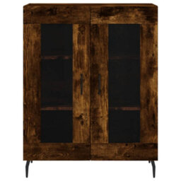 Berkfield Classic Sideboard Smoked Oak 69.5X34X90 Cm Engineered Wood - thumbnail 5