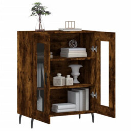 Berkfield Classic Sideboard Smoked Oak 69.5X34X90 Cm Engineered Wood - thumbnail 4