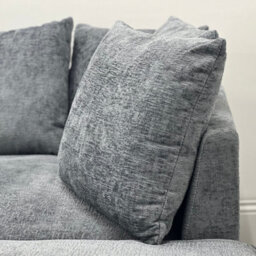 U Shape Corner Chenille Fabric Large Sofa - Truffle - Grey - Foam Seats - Pocket Spring Seats - thumbnail 3