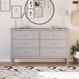 Dorel Home Franklin 6 Drawer Dresser Gray - thumbnail 7