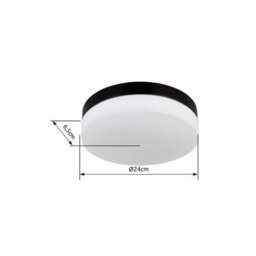 Luminosa Lighting Luminosa Vranos Outdoor Flush Matt Black Ip44 Opal Glass Shade 2X E27 - thumbnail 6
