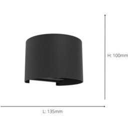 Loops Stylish Modern Black Wall Light For Indoor Home Decor - Model 901844 - thumbnail 5