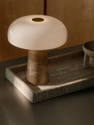 Nordlux Glossy Marble Table Lamp Weighted Base Beige,mains - thumbnail 6