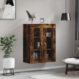 Berkfield Wall Mounted Cabinet Smoked Oak 69.5X34X90 Cm - thumbnail 3