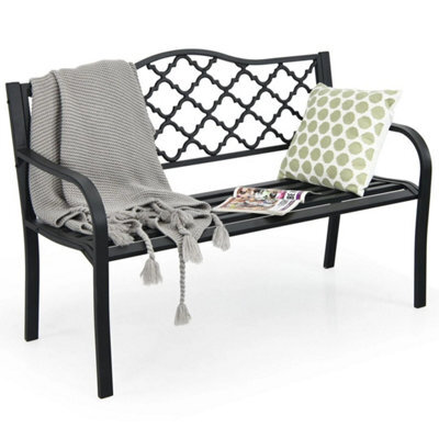 2 Seater Patio Garden Bench Outdoor Elegent Loveseat - image 1