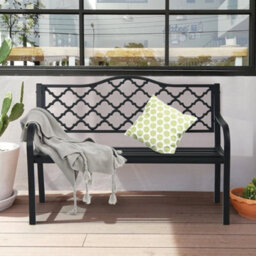 2 Seater Patio Garden Bench Outdoor Elegent Loveseat - thumbnail 4