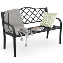 2 Seater Patio Garden Bench Outdoor Elegent Loveseat - thumbnail 1