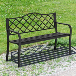 2 Seater Patio Garden Bench Outdoor Elegent Loveseat - thumbnail 3