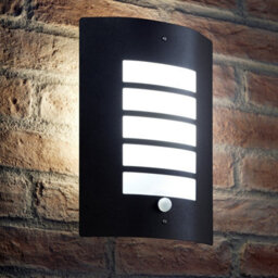 Auraglow Stainless Steel Pir Motion Sensor Outdoor Security Wall Light - Dorton - Black - Fitting Only - thumbnail 3