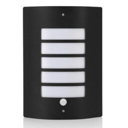 Auraglow Stainless Steel Pir Motion Sensor Outdoor Security Wall Light - Dorton - Black - Fitting Only