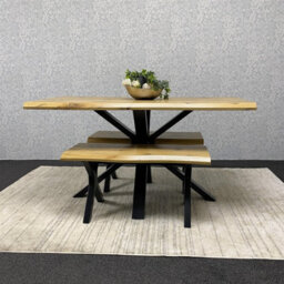 Kosy Koala Modern Dining Table Set With 2 Benches For Dining Room And Kitchen Home Furniture - thumbnail 2