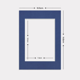 Ak Frames A6 Blue Picture Mounts To Fit A7 Aperture Size - Mount Board Only (No Frame Included) - thumbnail 3