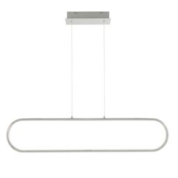GoodHome Papua Satin Silver Effect Led Pendant Ceiling Light, (Dia)100mm - thumbnail 3