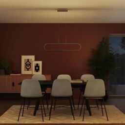 GoodHome Papua Satin Silver Effect Led Pendant Ceiling Light, (Dia)100mm - thumbnail 9
