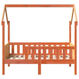 Berkfield Kids' House Bed Frame Without Mattress Wax Brown 80X160 Cm Pine - thumbnail 4