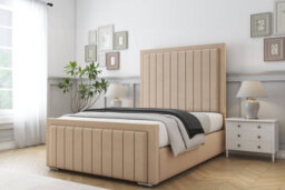 "Sloomy Richmond Pebble Plush Bed Frame With Mattress With 50"" Upholstered Headboard 6' Super King" - thumbnail 2
