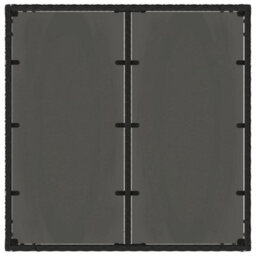 Berkfield Garden Table With Glass Top Black 90X90X75 Cm Poly Rattan - thumbnail 7
