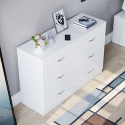 Lassic Vida Designs Riano White 6 Drawer Chest (H)800mm (W)1100mm (D)400mm - thumbnail 4