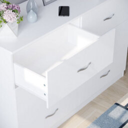 Lassic Vida Designs Riano White 6 Drawer Chest (H)800mm (W)1100mm (D)400mm - thumbnail 6