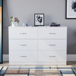 Lassic Vida Designs Riano White 6 Drawer Chest (H)800mm (W)1100mm (D)400mm - thumbnail 3
