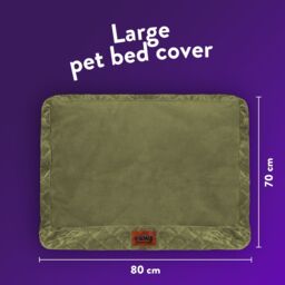 Slumberdown Green Fabric Dog Bed Replacement Cover (W)80Cm (D)70Cm Large - thumbnail 2