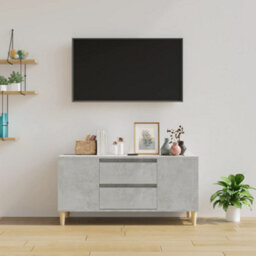 Berkfield Tv Cabinet Concrete Grey 102X44.5X50 Cm Engineered Wood - thumbnail 3