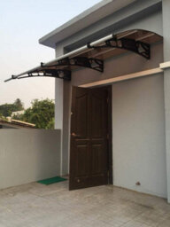 Canofix UK Canofix Door Canopy Pc 2000 Width X 1500 Projection (Black Bracket - Bronze Sheet) - thumbnail 1