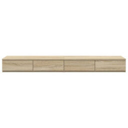 Berkfield Modern Bed Cabinet Sonoma Oak 140X36,5X16,5 Cm Engineered Wood - thumbnail 6