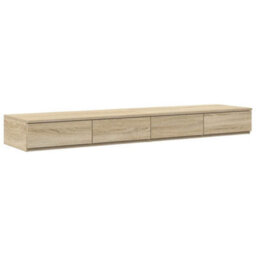Berkfield Modern Bed Cabinet Sonoma Oak 140X36,5X16,5 Cm Engineered Wood - thumbnail 1