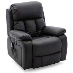 More4Homes Chester Electric Recliner Bonded Leather 1+2 Seater Sofa Set (Black) - thumbnail 3