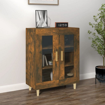 Berkfield Sideboard Smoked Oak 69.5X34X90 Cm Engineered Wood - image 1