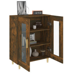 Berkfield Sideboard Smoked Oak 69.5X34X90 Cm Engineered Wood - thumbnail 4