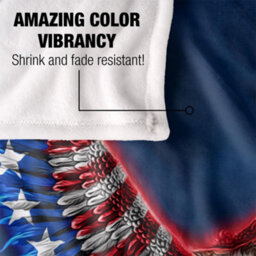 Jq Licensing James Piazza Silky American Flag Supersoft Blanket Multicoloured (One Size) - thumbnail 4