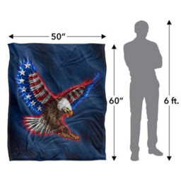 Jq Licensing James Piazza Silky American Flag Supersoft Blanket Multicoloured (One Size) - thumbnail 5