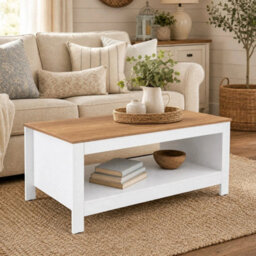 Modern Farmhouse Table 2 Tier Tea Table For Lounge And Apartment - thumbnail 4