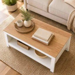 Modern Farmhouse Table 2 Tier Tea Table For Lounge And Apartment - thumbnail 5