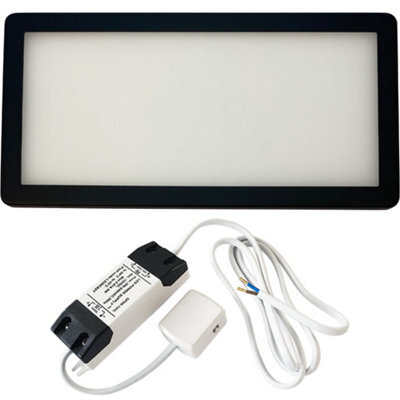 Ultra-Slim Matt Black Under Cabinet Kitchen Light With Driver Kit - Natural White Led - image 1